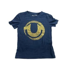 True Religion Kids Navy Blue Tee – Size Small – Gold Logo